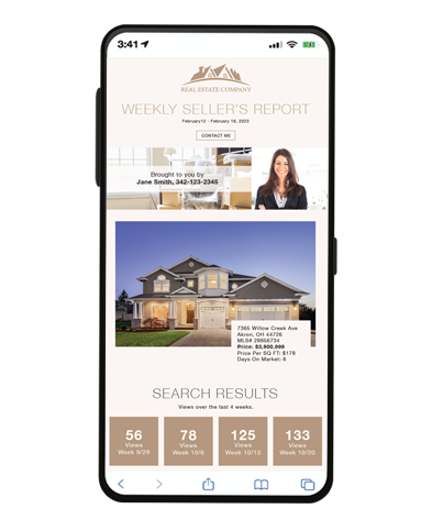 DeltaNET Weekly Seller's Report on a phone.