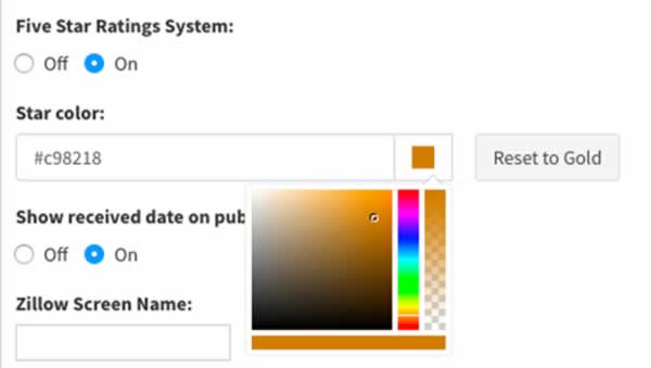 Customize 5-star Rankings