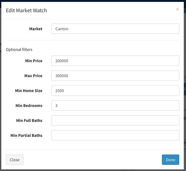 Market Watch Features