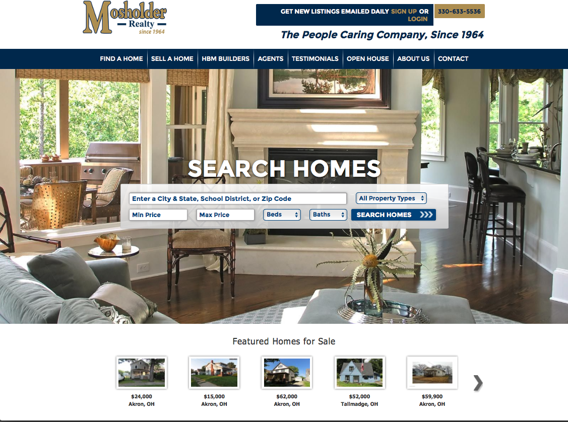 Mosholder Realty Home Screen