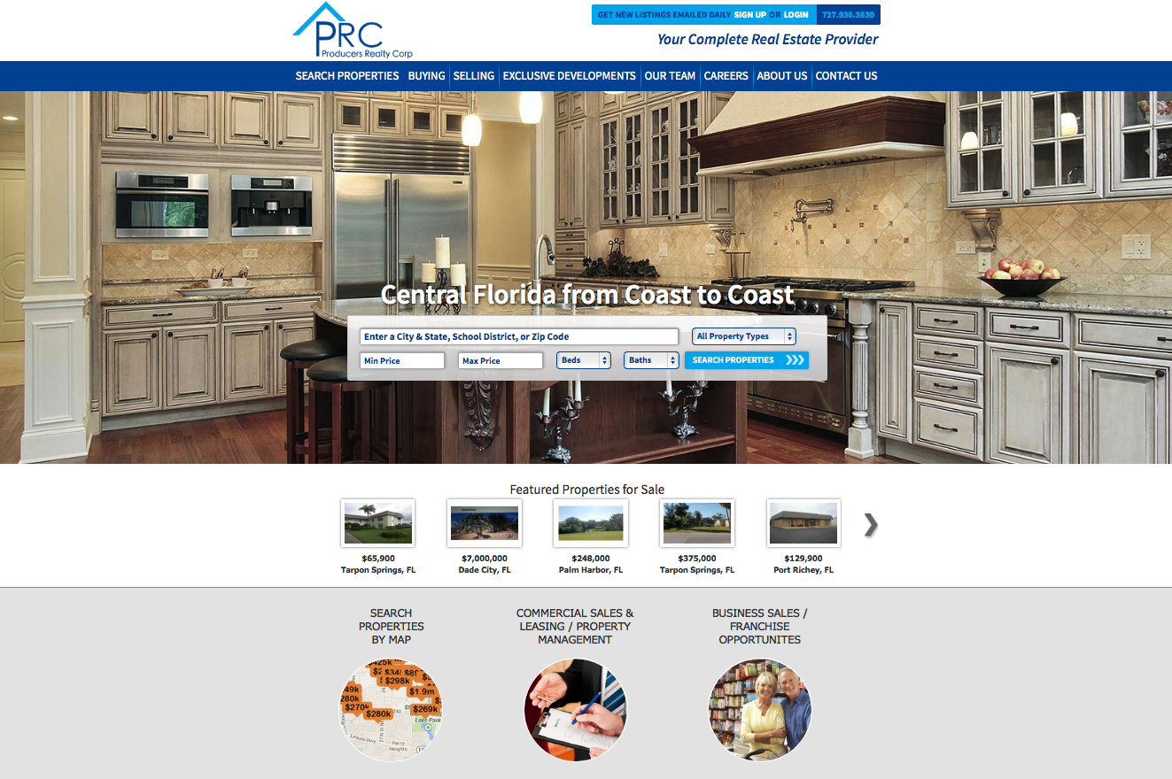 Producers Realty Home Screen 