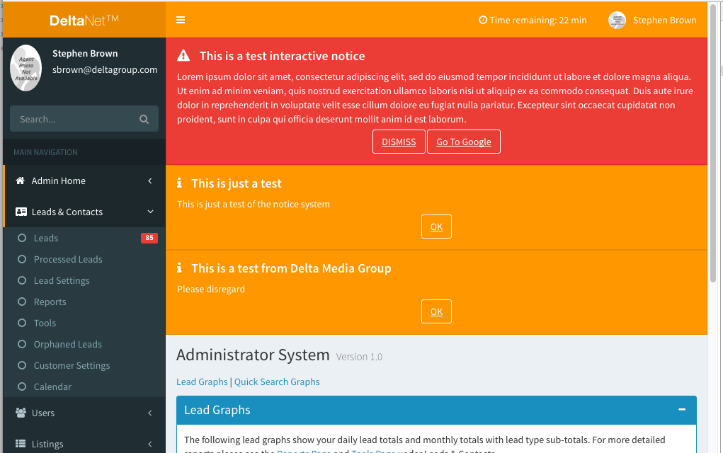 New System Notices System for 5 Launched Today