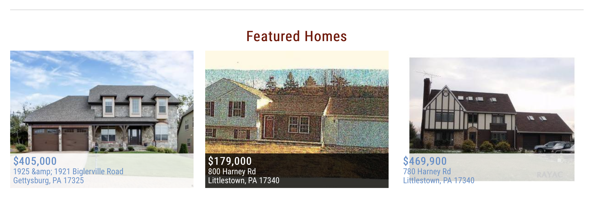 multiple featured listings on sales associate websites multiple property listings