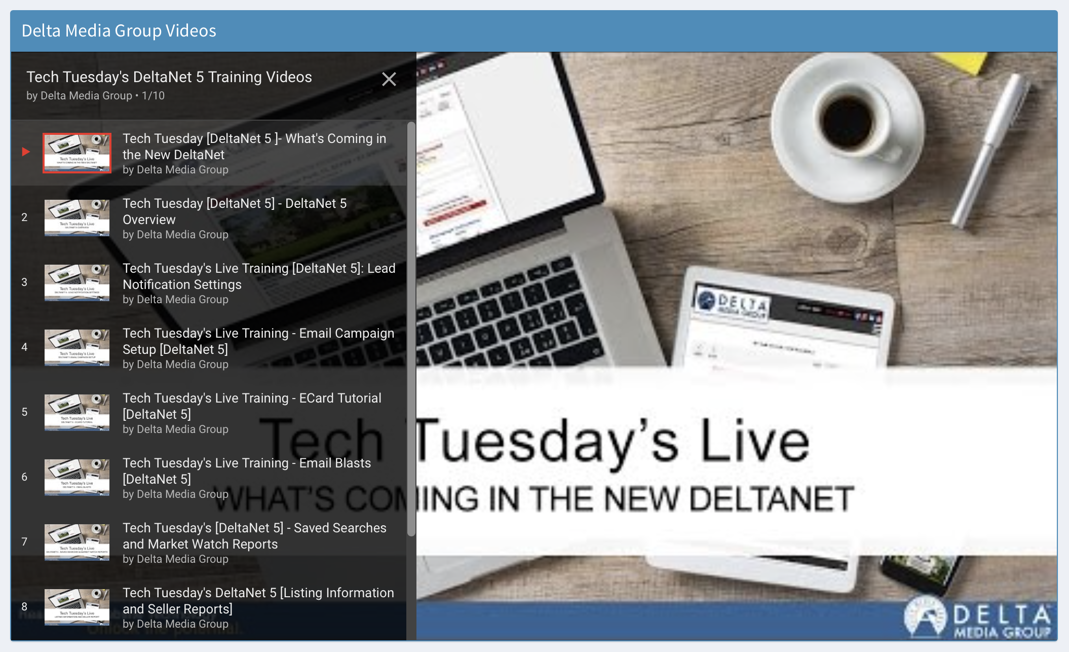 DeltaNet training video play list