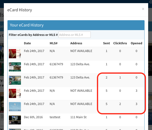 Click track reporting image