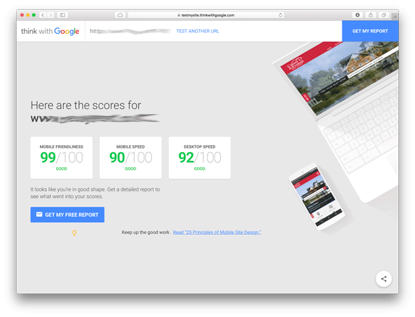 Web site improvements as a result of Google test results