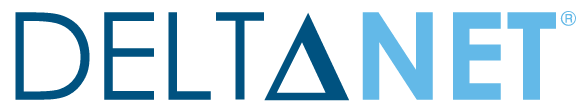 DeltaNET product logo, navy
