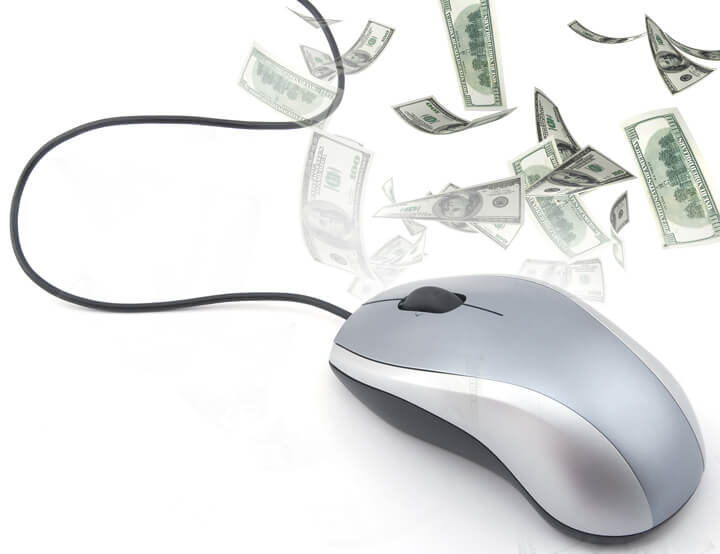 computer mouse with money