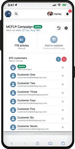 My Customer For Life Mobile