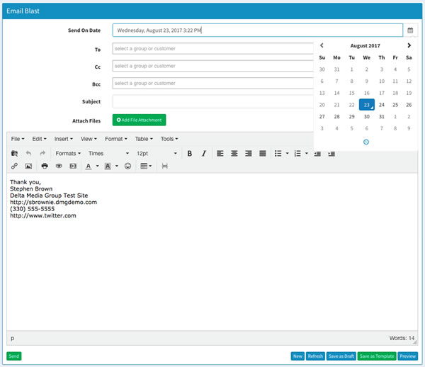 Email Blasts