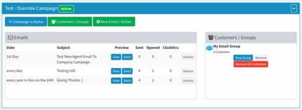 Email Campaign Override