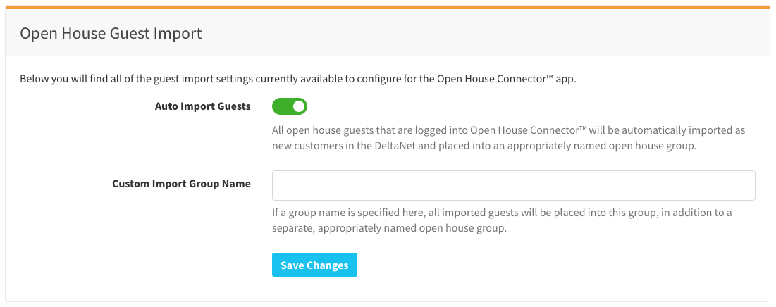 Guest Import Settings