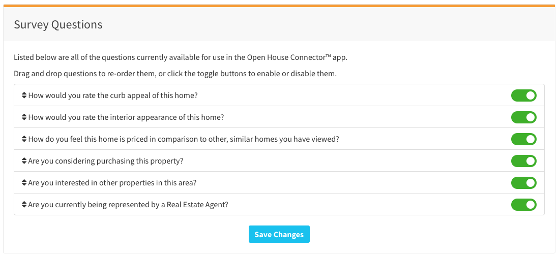 Survey Question Settings