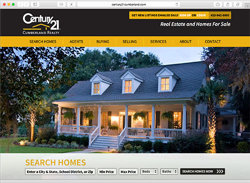 Century 21 Cumberland Web Site Screen Capture