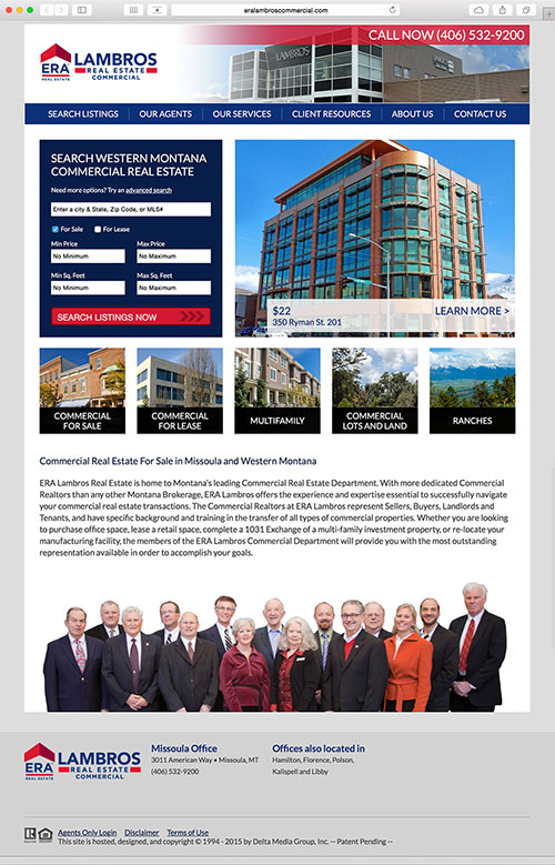 ERA Lambros Web Site Screen Capture